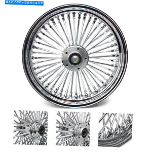 N[p[c 16 x 3.5 48 48bLOX|[NNtgzC[nu\tgc[O_Ci 16 X 3.5 48 Fat King Spokes Chrome Front Wheel Rim Hub For Softail Touring Dyna