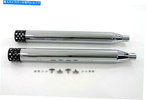 N[p[c N[}t[ZbgubNV[eBOX^CGh̃qg4n[[ Chrome Muffler Set with Black Shooter Style End Tips 4 Harley