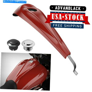 �N���[���p�[�c �Ԃ��M���T���O�O�����[�v���t�@�C���^���N�_�b�V���R���\�[���R���K�X�^���N�L���b�v�t�B�b�g08-20�n�[���[ Red Hot Sunglo Low-Profile Tank Dash Console Fuel Gas Tank Cap Fits 08-20 Harley