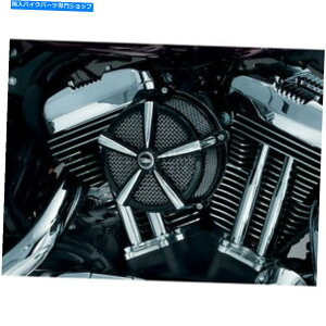 クロームパーツ クレアキンブラック/クロームハイファイマッハ2エアクリーナキット - 9549(CAへの船なし) Kuryakyn Black/Chrome Hi-Five Mach 2 Air Cleaner Kit - 9549 (no ship to CA)
