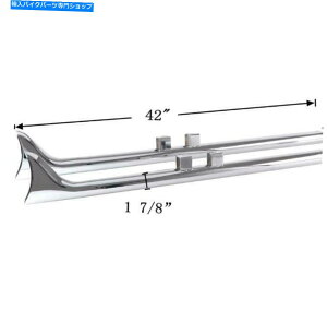 N[p[c Chrome 42 "n[[c[O1995-2016 Road Kinĝ߂̃tBbVe[̔rCǃXbvI Chrome 42h Fishtail Exhaust Pipe Slip Ons for Harley Touring 1995-2016 Road King