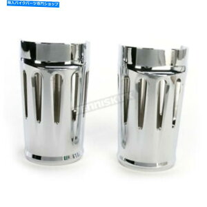 N[p[c Arlen Ness ChromefB[vJbgtH[Nu[cXC_[Jo[ - 20-032 Arlen Ness Chrome Deep Cut Fork Boot Slider Covers - 20-032