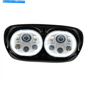 N[p[c HOGWORKZ CHROME 5.75 INBfAn}[J[LEDwbhCg - HW195025 HogWorkz Chrome 5.75 in. Dual Halomaker LED Headlight - HW195025