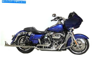 N[p[c True Dual Chrome Easuraphe FishtailVXewb_[ZbgHarley M8 Flt 2017Up True Dual Chrome Exhaust Fishtail System Header Set for Harley M8 FLT 2017 & up