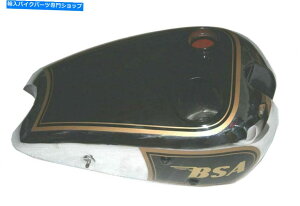 N[p[c ubNyCgNbLS[fXgCvBSAX[vK\KXR^NECS Black Paint Chrome Plated Golden Stripe Bsa Sloper Petrol Gas Fuel Tank ECs
