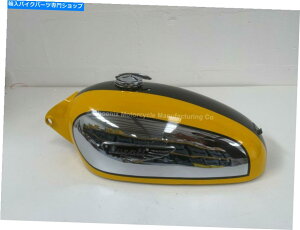 N[p[c DUCATI 350CCXNũK\^N - LbvƃobW̉FN DUCATI 350CC Scrambler Petrol Tank - Yellow & Chrome with Cap and Badges