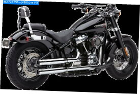 クロームパーツ 2018年から19年のハーレーソフテイルモデル - Chrome - 6058 Cobra Slip-On RPT Muffler for 2018-19 Harley Softail Models - Chrome - 6058【並行輸入品】