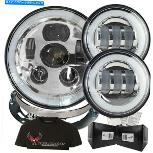 N[p[c A_v^[OtC[OCg7 "LED Gen III Chrome HalowbhCgLbg Eagle Lights 7" LED Gen III Chrome Halo Headlight kit with adapter ring