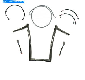 N[p[c n[[\teC12,14܂16C`NL[o[nho[Lbg2018-20AJI Harley Softail 12,14 or 16" Chrome Monkey Bar Handlebar Kit 2018-20 USA Made!!