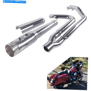 �N���[���p�[�c 1995-2016�o�C�N�̂��߂�1�̔r�C�A�}���ȋ����ׂ��g�[���ւ̃N���[��2 Chrome 2 Into 1 Exhaust, Loud Amazing Tone for Harley Touring 1995-2016 Bikes�y���s�A���i�z