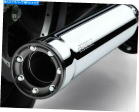 クロームパーツ COBRAスリップオンマフラーハーレーダイナ - クロム - 6055 Cobra Slip-On Mufflers with Black Racepro Tips for Harley Dyna - Chrome - 6055【並行輸入品】