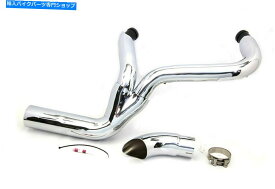 クロームパーツ 2排気ヘッダーセットBLACK for Harley DavidsonによるV-Twin 2 into 1 Exhaust Header Set Black for Harley Davidson by V-Twin