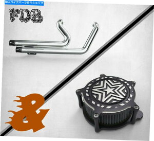 N[p[c Harley 2016-17 Sosil ChromeGL][XgGAN[i[ړ Fit For Harley 2016-17 SOFTAIL Chrome Exhaust & Air Cleaners Moving Star