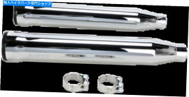 クロームパーツ COBRAスリップオンマフラーハーレーソフテイルモデル - Chrome - 6051 Cobra Slip-On Muffler with Race Pro Tips for Harley Softail Model- Chrome - 6051【並行輸入品】