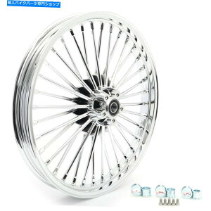 N[p[c Chrome 21 x 2.15 "n[[_Cî߂̃t@bgX|[N̑Oւ̃[C_[ChOCh Chrome 21 x 2.15" Fat Spoke Front Wheel Rim for Harley Dyna Low Rider Wide Glide