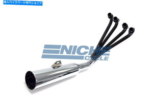 N[p[c KZ650 KZ750 GPZ 4-IN-1ubN/N[LjX^[rCVXe Kawasaki KZ650 KZ750 GPZ 4-Into-1 Black/Chrome Canister Exhaust System