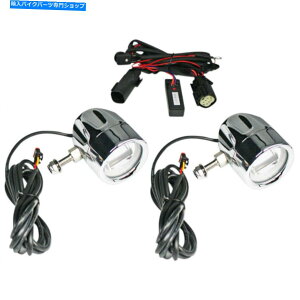 N[p[c JX^_Ci~NXN[̃v[uLEDn[tHOCg2014-20n[[c[O Custom Dynamics Chrome Probeam LED Halo Fog Lights 2014-20 Harley Touring