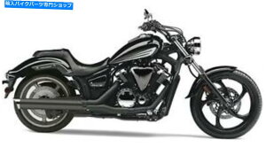 N[p[c 11-16 XVS13 Stryker Cobra 4 "ubNXJbvXbvI}t[W /N[`bv2270b 11-16 XVS13 Stryker Cobra 4" Black Scalloped Slip-On Muffler w/Chrome Tip 2270B