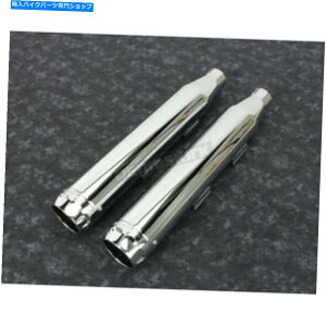 N[p[c Rinehart Chrome 3 InBXbvI}t[/NXJbvGhLbv - 500-0400C-S Rinehart Chrome 3 in. Slip-On Mufflers w/Chrome Scalloped End Caps - 500-0400C-S