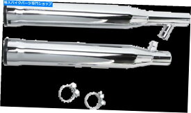 クロームパーツ COBRAスリップオンマフラーハーレーソフトのためのレースプロチップ - クロム - 6050 Cobra Slip-On Muffler with Race Pro Tips for Harley Softail - Chrome - 6050【並行輸入品】