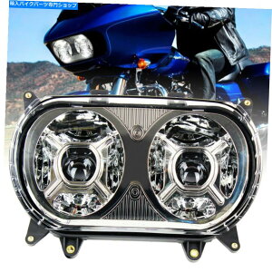 N[p[c 1s[NLEDwbhCgHI / LOr[tBbg̃[hOCh2015 2016 2017 2017 2018 2018 2019 1pc Chrome LED Headlight Hi/Lo Beam Fit for Road Glide 2015 2016 2017 2018 2019