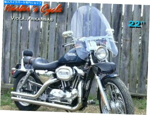 N[p[c VT600z_VhEVT / VLX 600 - NA22 "Touring WindShield W / Chromen[hEFA VT600 Honda Shadow VT/VLX 600 - clear 22" touring windshield w/chrome hardware