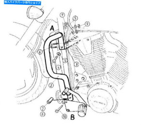 N[p[c z_VTX1800GWK[h - HEPCOBECKERɂNi2001-2006j Honda VTX1800 Engine Guard - Chrome BY HEPCO AND BECKER (2001-2006)