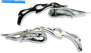 N[p[c Harley-Davidson Electra Glide DynapNCNCt[X^CAr[~[ Chrome CNC Flame Style Rear View Mirrors for Harley-Davidson Electra Glide Dyna