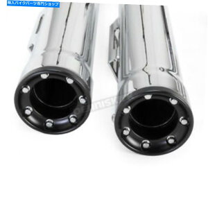 N[p[c COBRA Chrome 3 InBXbvI}t[W / BLACK RACEPRÕqg - 6055iCAւ̑DȂj Cobra Chrome 3 in. Slip-On Mufflers w/Black Racepro Tips - 6055 (no ship to CA)