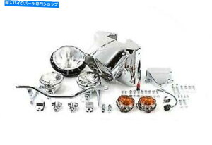 N[p[c 7 "v-twinɂn[[_rbh\̂߂̃wbhvJELbgN[ 7" Headlamp Cowl Kit Chrome for Harley Davidson by V-Twin