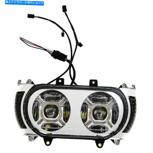 N[p[c hbgN[LEDwbhCgTCh}[J[CgtBbgn[[[hOChFLTRX 15-19 DOT Chrome LED Headlight Side Marker Light Fit For Harley Road Glide FLTRX 15-19