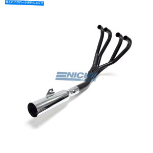 N[p[c z_CB750 F / K 74-78 MAC 4-IN-1ubN/N[LjX^[rCVXe Honda CB750 F/K 74-78 MAC 4-Into-1 Black/Chrome Canister Exhaust System