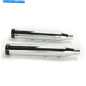 N[p[c Rinehart Chrome 3 "XbvI}t[/ubNGhLbv - 500-0202iCAւ̑DȂj Rinehart Chrome 3" Slip-On Mufflers w/Black End Caps - 500-0202 (no ship to CA)