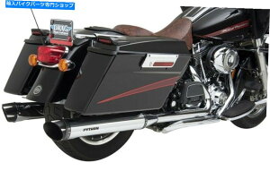 �N���[���p�[�c Harley 1995-2015 FL���f���̂��߂�Python Chrome Rayzer�X���b�v�I���}�t���[1801-0744 PYTHON CHROME RAYZER SLIP-ON MUFFLERS 1801-0744 FOR HARLEY 1995-2015 FL MODELS�y���s�A���i�z