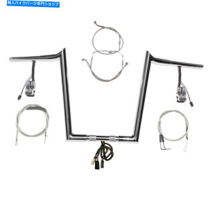 N[p[c 1 1/4 "Chrome 14" PREWRIANDtbNo[Lbg1996-2006n[[[hLOmNNX 1 1/4" Chrome 14" Prewired Hooked Bar Kit 1996-2006 Harley Road King NoCruis