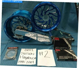 クロームパーツ 鈴木駿の太いタイヤキット CANDY BLUE CONTRAST & CHROME 330 FAT TIRE KIT FOR SUZUKI HAYABUSA GEN 1 99-2007