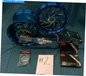 N[p[c 2008-2017̃LfBu[RgXgN[330^CLbg CANDY BLUE CONTRAST & CHROME 330 FAT TIRE KIT FOR 2008-2017 SUZUKI HAYABUSA