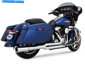 N[p[c @XnCYNKzvsbvGL][Xg17-19n[[c[OFLHX FLH Vance & Hines Chrome Megaphone Pro Pip Exhaust For 17-19 Harley Touring FLHX FLH