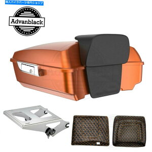 N[p[c Advanblack񂾃cA[pbNAo[ECXL[gNוו1997+n[[tBbg Advanblack Chopped Tour Pack Amber Whiskey Trunk Luggage Fits 1997+ Harley