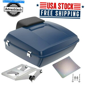 N[p[c AdvanBlackr[hu[݂؂cA[pbNו97-20n[[c[O Advanblack Billiard Blue Chopped Tour Pack Luggage For 97-20 Harley Touring