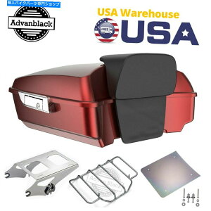 N[p[c n[hLfBzbgbhԂt[N݂؂cA[pbNgN1997+n[[_rbh\ Hard Candy Hot Rod Red Flake Chopped Tour Pack Trunk For 1997+ Harley Davidson