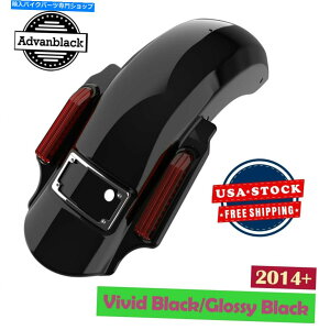 N[p[c Advan Vivid Black DominatorXgb`AtF_[tBbgn[[c[O2014+ Advan Vivid Black Dominator Stretched Rear Fender Fits Harley Touring 2014+