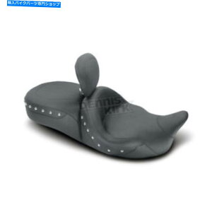 N[p[c Mustang Chrome Studded 1s[XMX[p[c[OV[gW /hCo[obNXg79644 Mustang Chrome Studded 1-Piece Heated Super Touring Seat w/Driver Backrest 79644