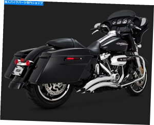 �N���[���p�[�c �n�[���C�̂��߂�2�̃t���G�L�]�[�X�g�ւ̃o���X���n�C���Y�N���[���r�b�O���a2 2017-2018 FL Vance & Hines Chrome Big Radius 2 Into 2 Full Exhaust For Harley 2017-2018 FL�y���s�A���i�z