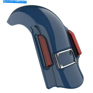 N[p[c 14Έȏ̃n[[c[Ô߂1̎xz҉LAtF_[ւ̃r[hu[2 Billiard Blue 2 into 1 Dominator Stretched Rear Fender For 14+ Harley Touring
