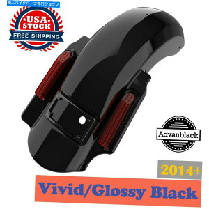 �N���[���p�[�c ADVAN VIDBID BLACK 2 IN 1�x�z�҃X�g���b�`���A�t�F���_�[�̃n�[���[�c�[�����O14+ Advan Vivid Black 2 in 1 Dominator Stretched Rear Fender For Harley Touring 14+