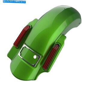 �N���[���p�[�c 2014+�n�[���[�̂��߂�1�̎x�z�҉��L���A�t�F���_�[�ւ̕��ː��ΐF2 Radioactive Green 2 into 1 Dominator Stretched Rear Fender For 2014+ Harley�y���s�A���i�z