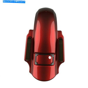 N[p[c n[hLfBzbgbhԂt[Nxz҂́A2014+n[[̂߂̃AtF_[L΂ Hard Candy Hot Rod Red Flake Dominator Stretched Rear Fender For 2014+ Harley