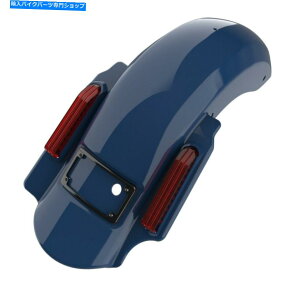 N[p[c r[hu[2ւ1̎xꂽAtF_[tBbg14+n[[c[O Billiard Blue 2 into 1 Dominator Stretched Rear Fender Fits 14+ Harley Touring
