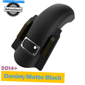 N[p[c fjubNfAJbgh~l[^[Xgb`AtF_[tBbg2014+n[[c[O Denim Black Dual Uncut Dominator Stretched Rear Fender Fits 2014+ Harley Touring